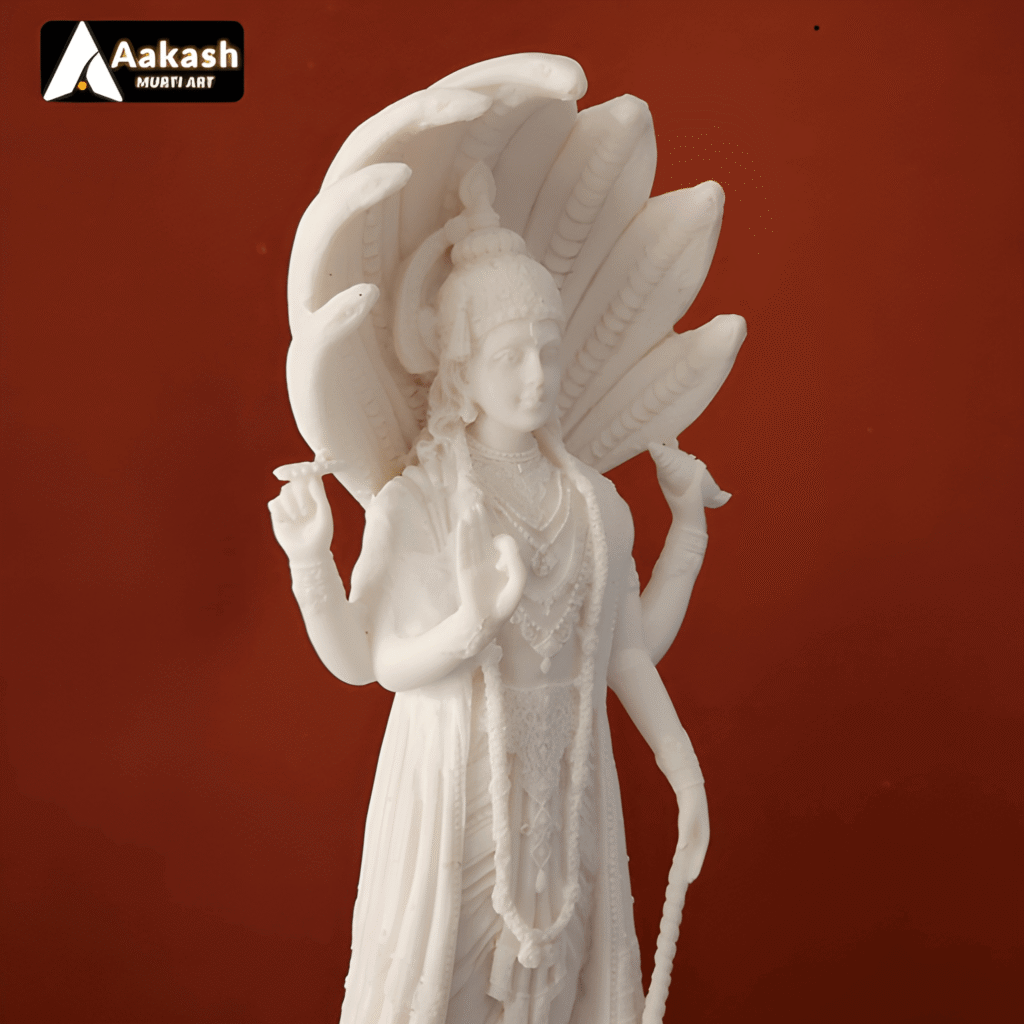 Vishnu Lakshmi Marble Statue